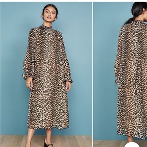 Ganni Georgette pleated dress- worn once!